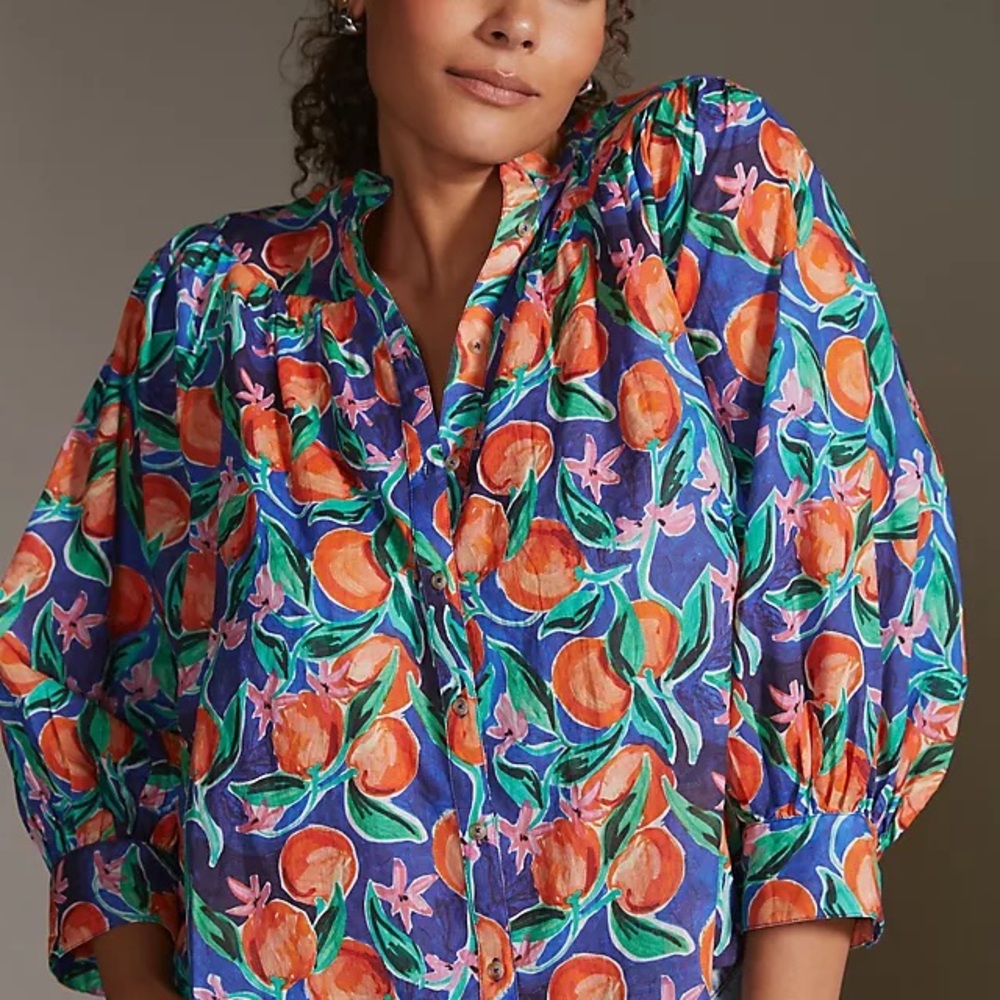 Anthropologie colorful blouse